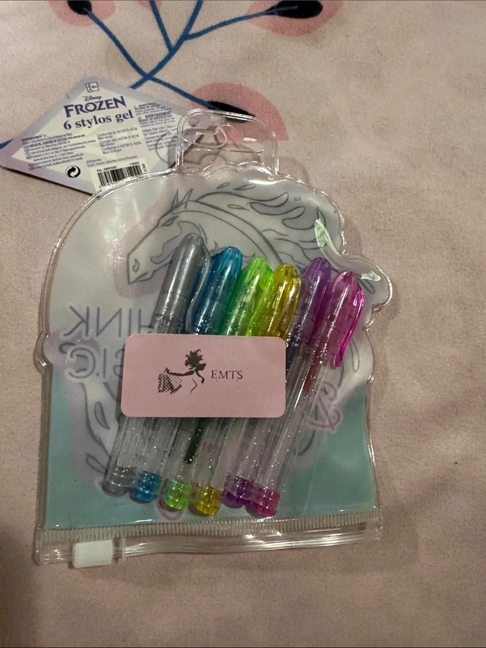 Disney Frozen Elsa 'Think Magic Be Magic' Luggage Tag - Pink & Teal